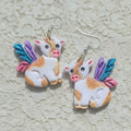 Flying Cow Polymer Earrings